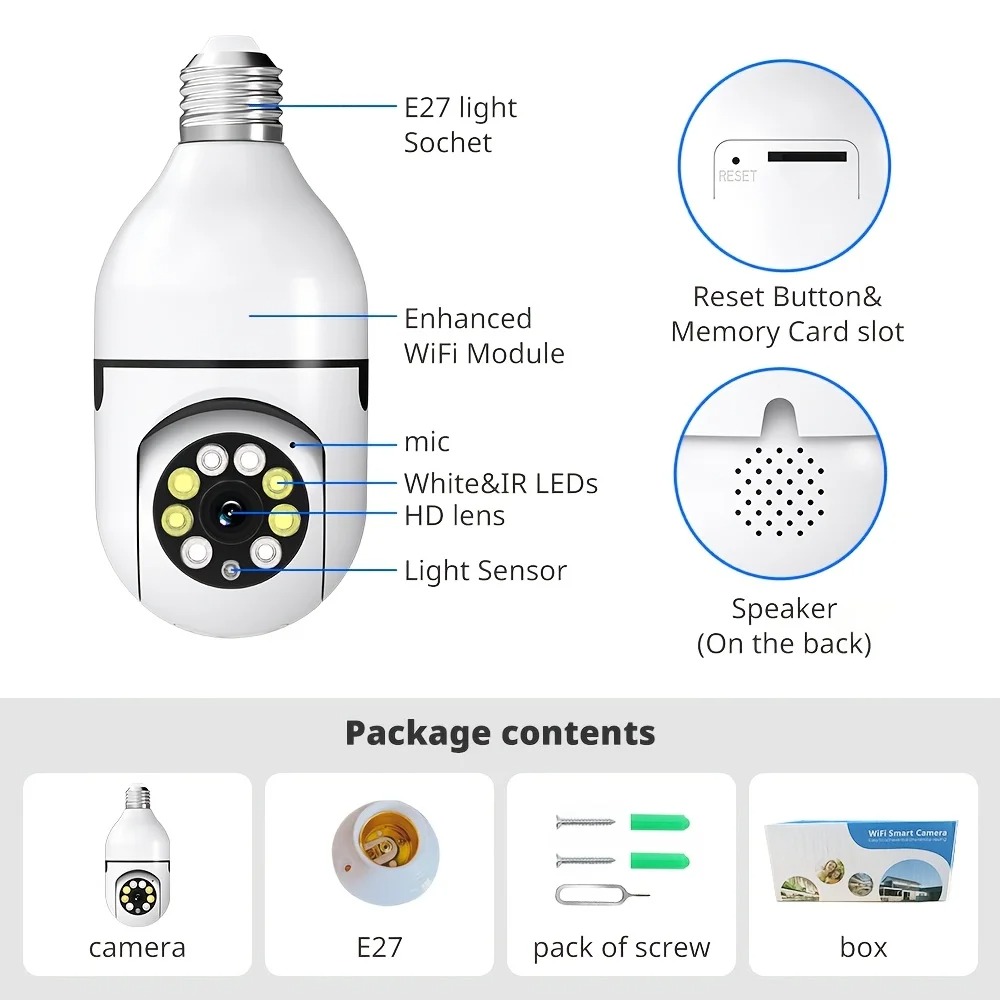 Panoramic Security Bulb Camera 2 Panoramic Security Bulb Camera - Image 2