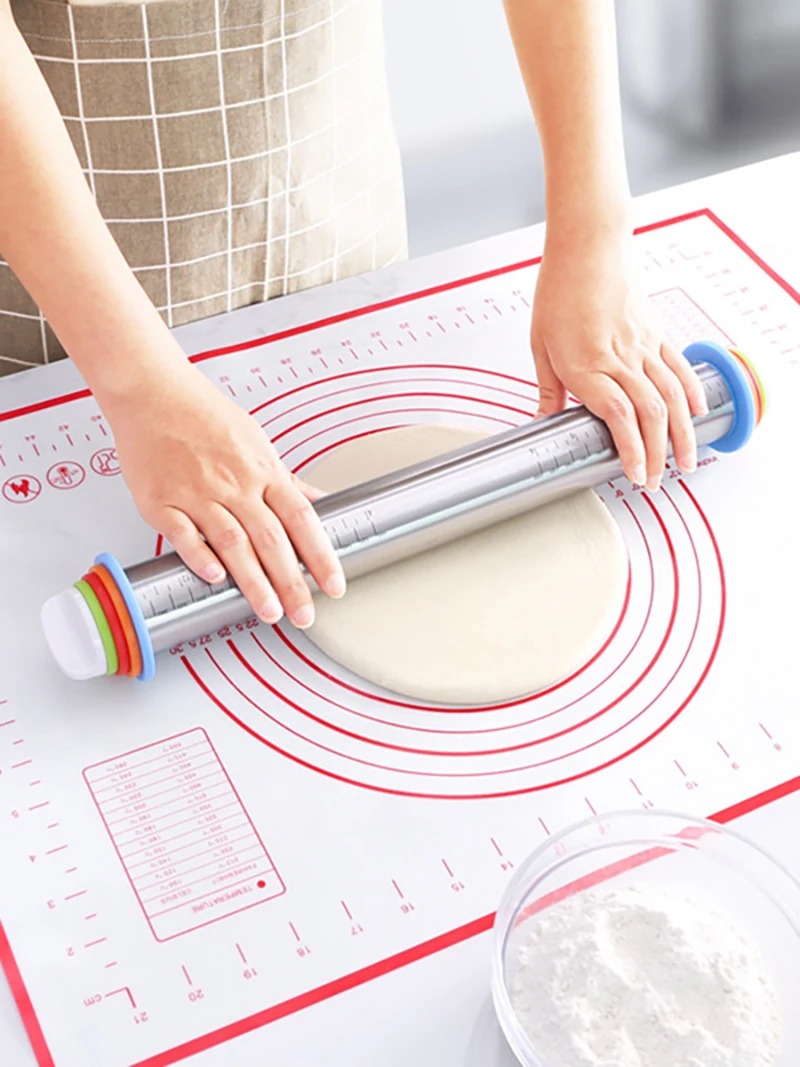 Adjustable Stainless-Steel Rolling Pin 3 Adjustable Stainless-Steel Rolling Pin - Image 3