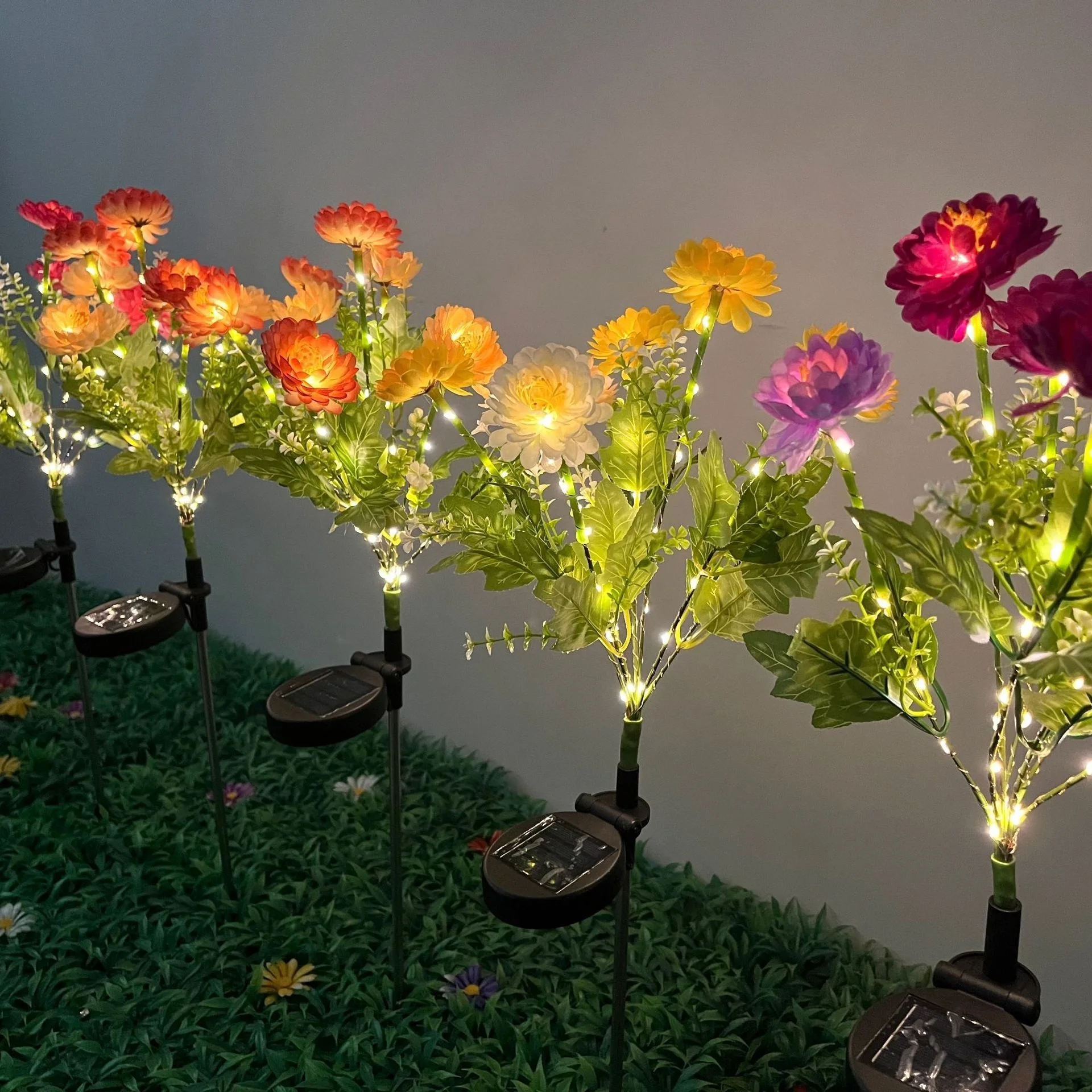 Waterproof Solar Lotus Flower Garden Stake Light 3 Waterproof Solar Lotus Flower Garden Stake Light - Image 3