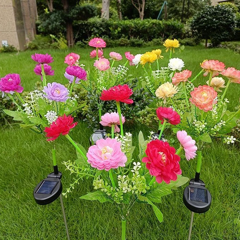 Waterproof Solar Lotus Flower Garden Stake Light 2 Waterproof Solar Lotus Flower Garden Stake Light - Image 2