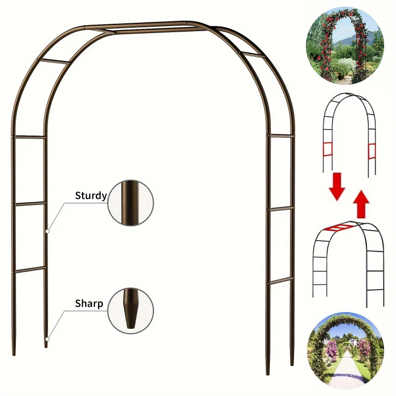 100 Inch Metal Garden Arch 2 100 Inch Metal Garden Arch - Image 2