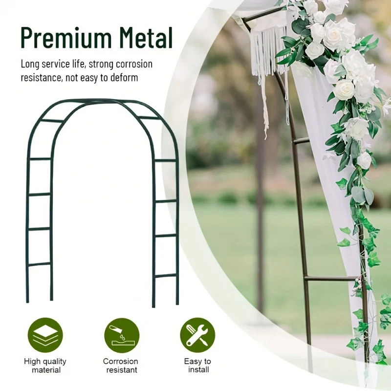 100 Inch Metal Garden Arch 5 100 Inch Metal Garden Arch - Image 5