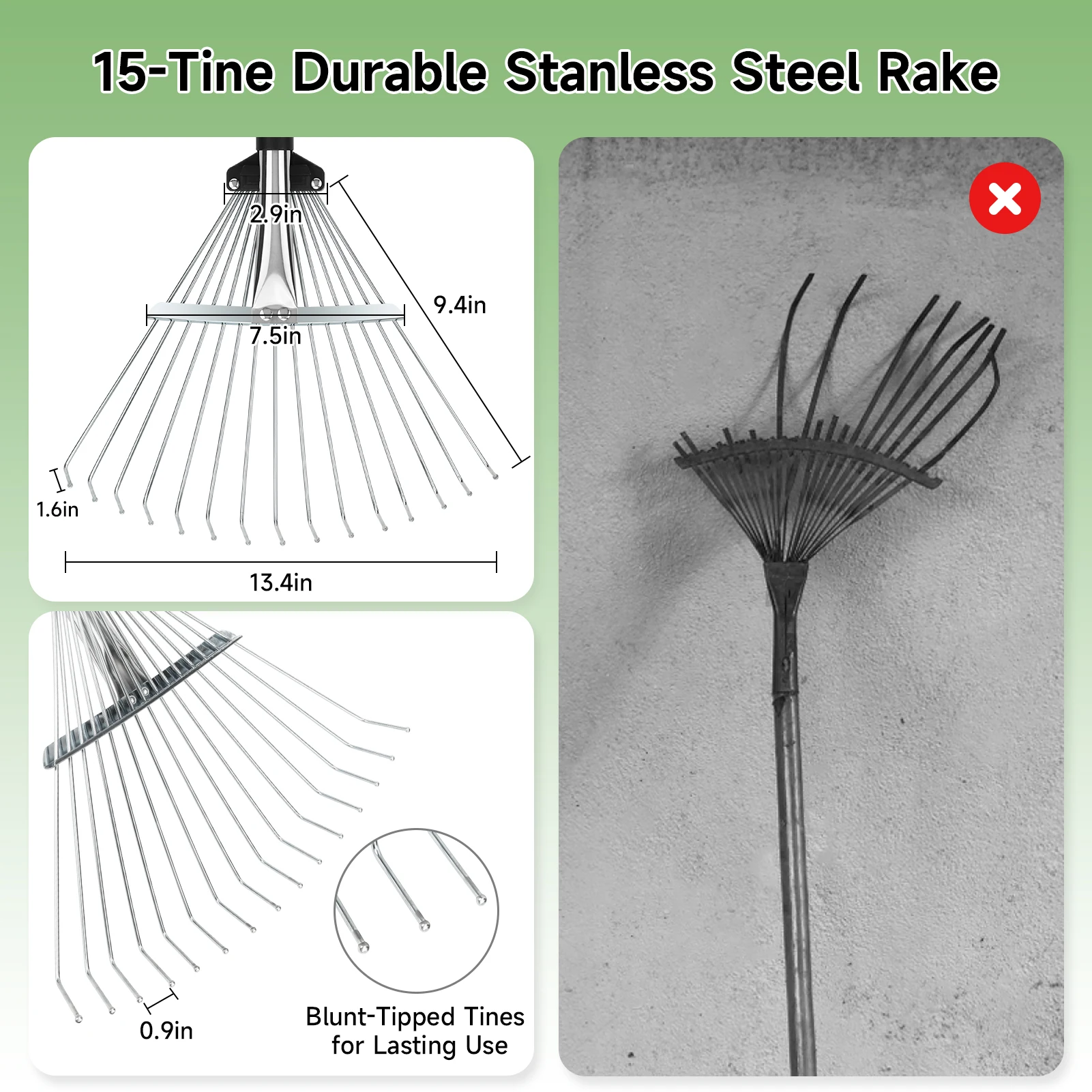 Telescopic Garden Rake 4 Telescopic Garden Rake - Image 4