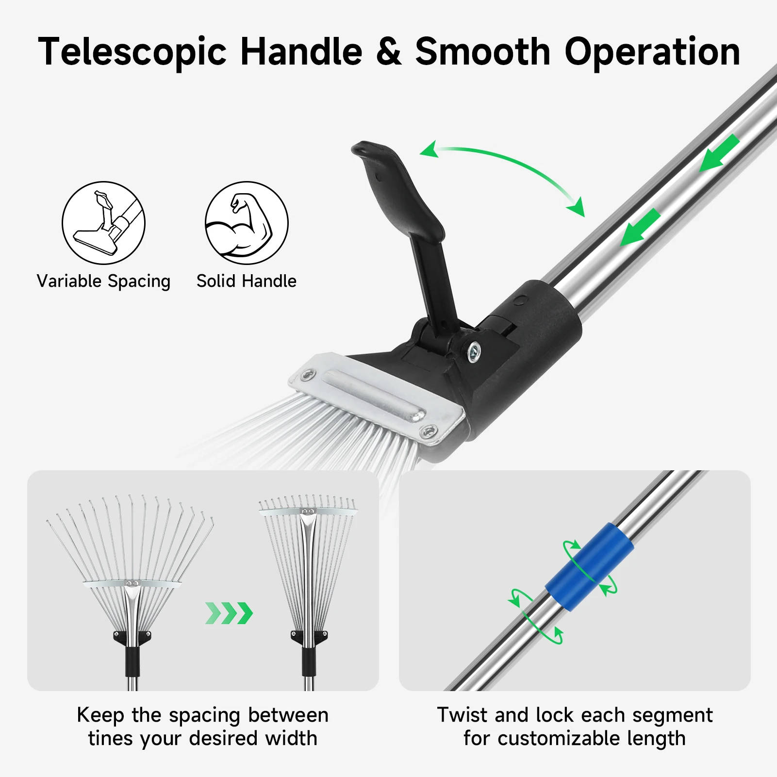 Telescopic Garden Rake 5 Telescopic Garden Rake - Image 5