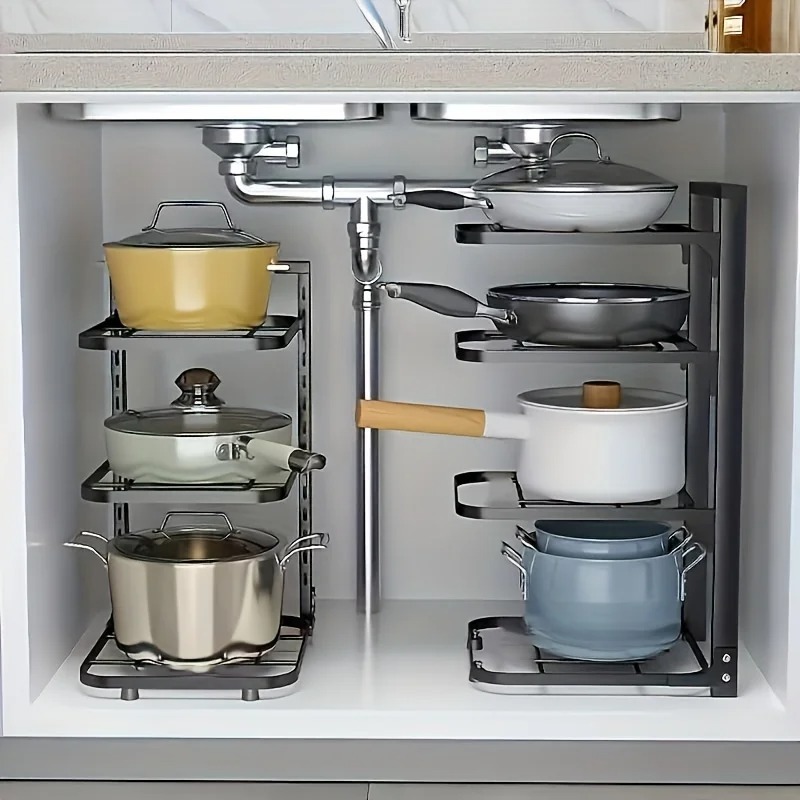 Adjustable Pot Rack Organizer 1 Adjustable Pot Rack Organizer