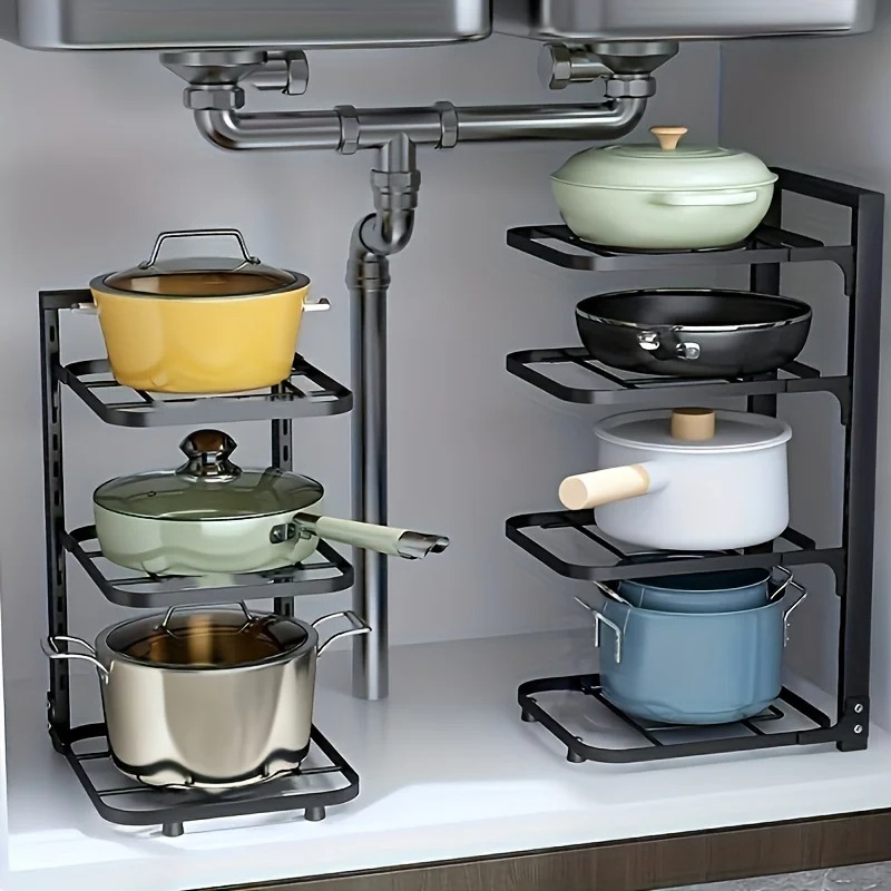 Adjustable Pot Rack Organizer 4 Adjustable Pot Rack Organizer - Image 4