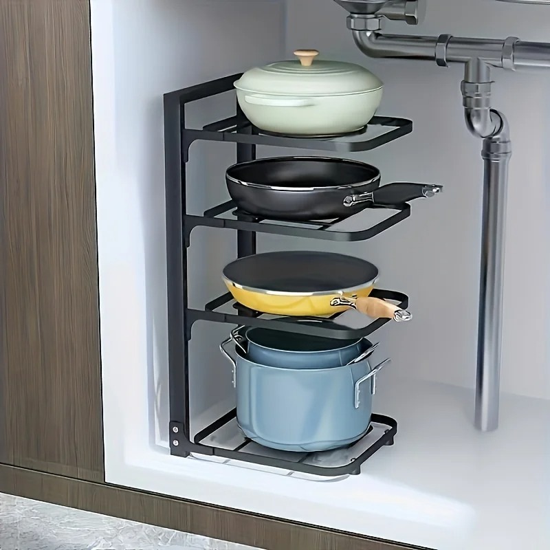 Adjustable Pot Rack Organizer 3 Adjustable Pot Rack Organizer - Image 3