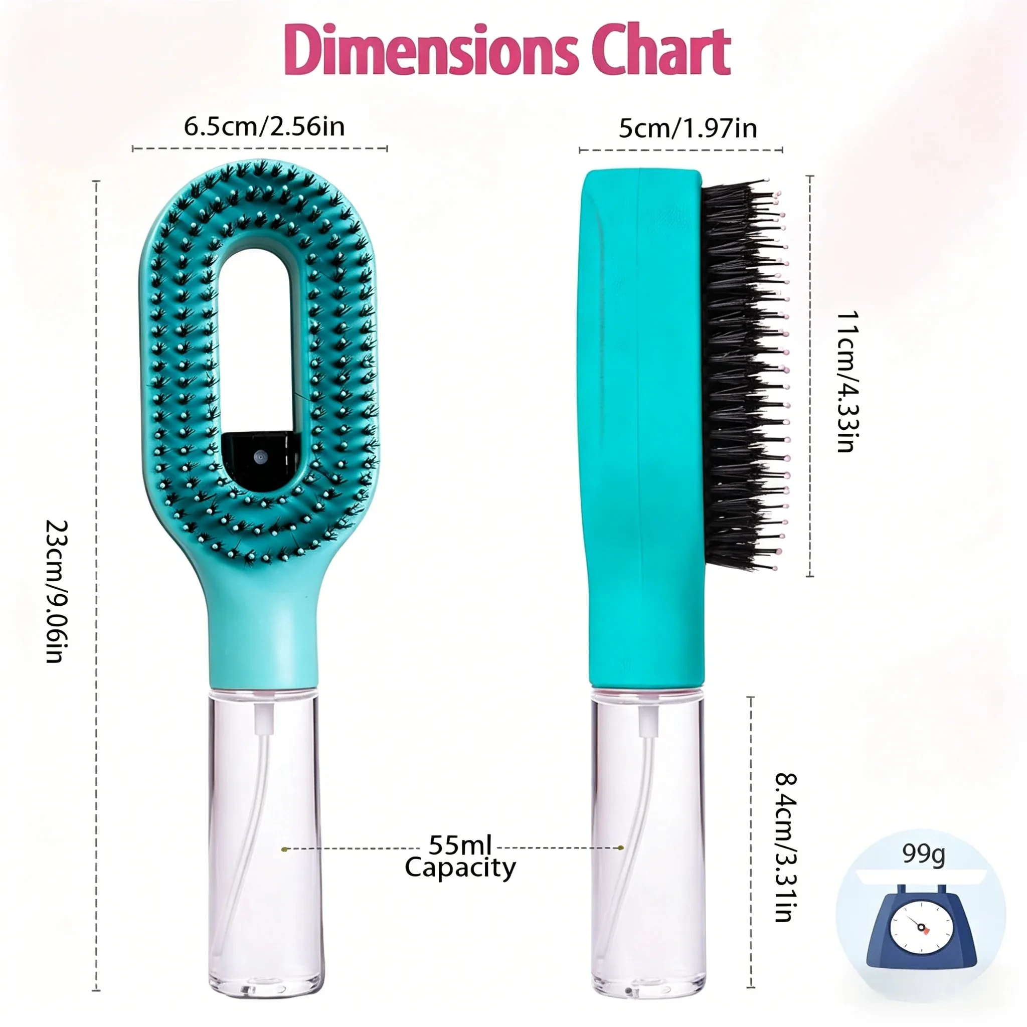 Spray Massage Comb – 2-in-1 Water Mist Hair Brush for Detangling & Scalp Care 5 Spray Massage Comb – 2-in-1 Water Mist Hair Brush for Detangling & Scalp Care - Image 5