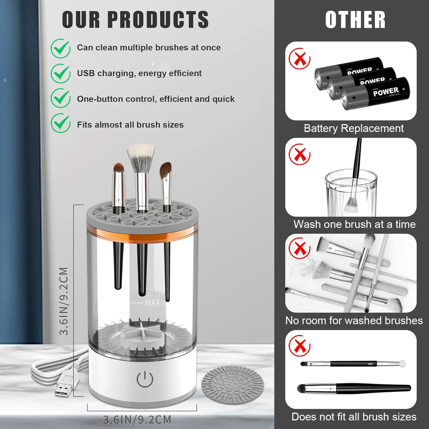 Electric Makeup Brush Cleaner & Dryer (USB) 5 Electric Makeup Brush Cleaner & Dryer (USB) - Image 5