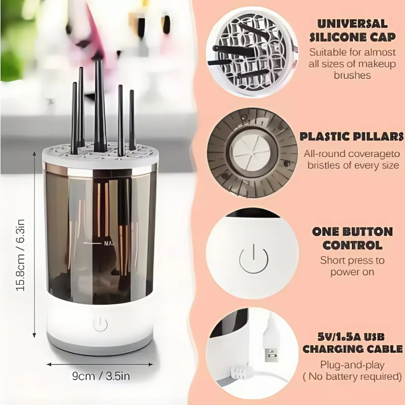 Electric Makeup Brush Cleaner & Dryer (USB) 2 Electric Makeup Brush Cleaner & Dryer (USB) - Image 2