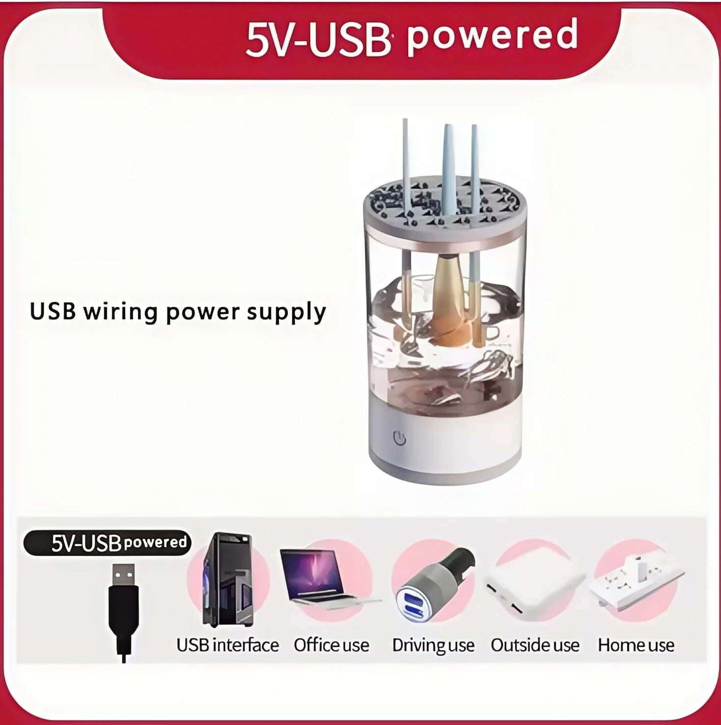 Electric Makeup Brush Cleaner & Dryer (USB) 6 Electric Makeup Brush Cleaner & Dryer (USB) - Image 6