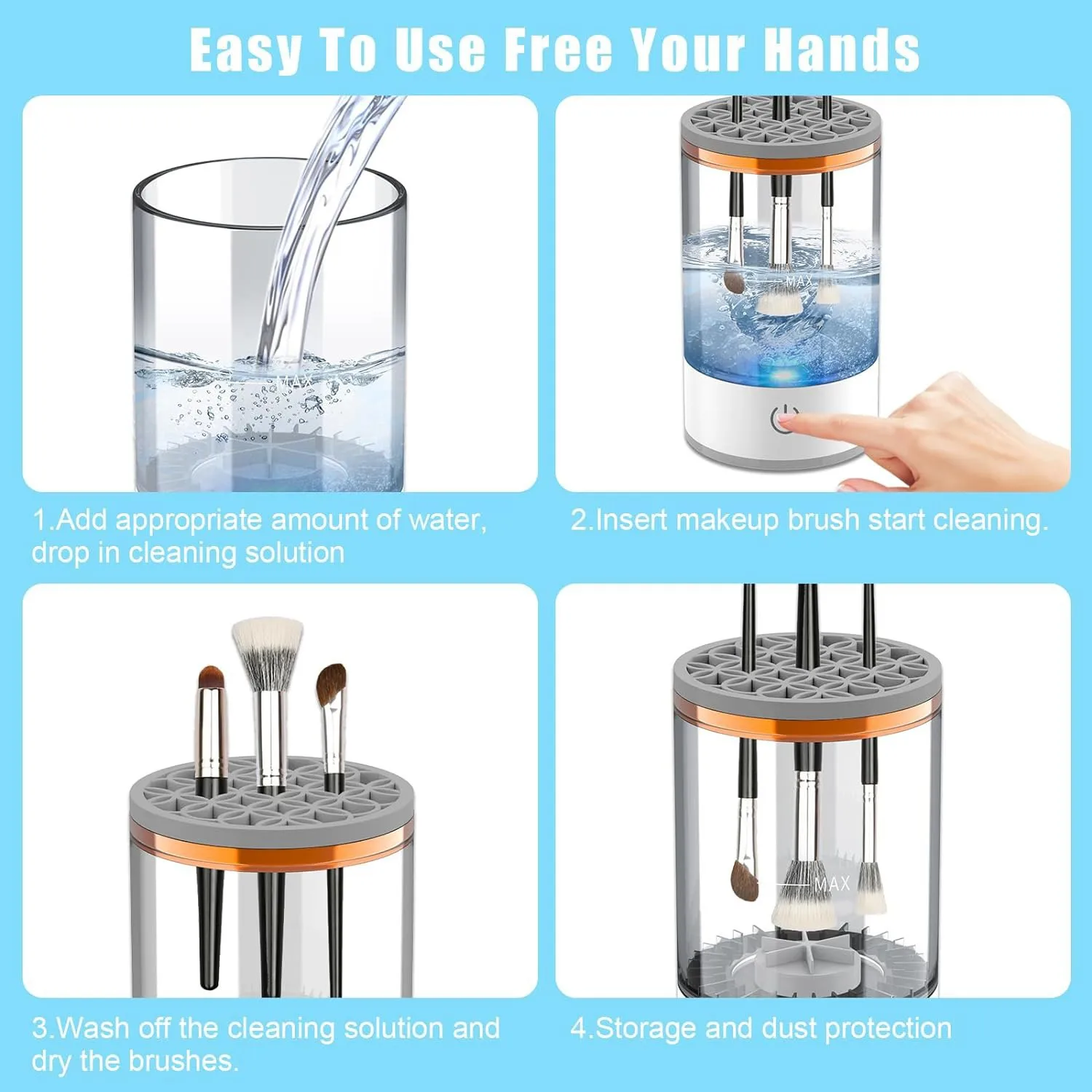 Electric Makeup Brush Cleaner & Dryer (USB) 4 Electric Makeup Brush Cleaner & Dryer (USB) - Image 4
