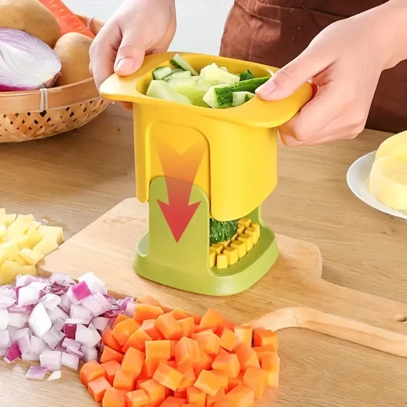 Multifunctional Hand-Press Vegetable Chopper & Dicer 2 Multifunctional Hand-Press Vegetable Chopper & Dicer - Image 2