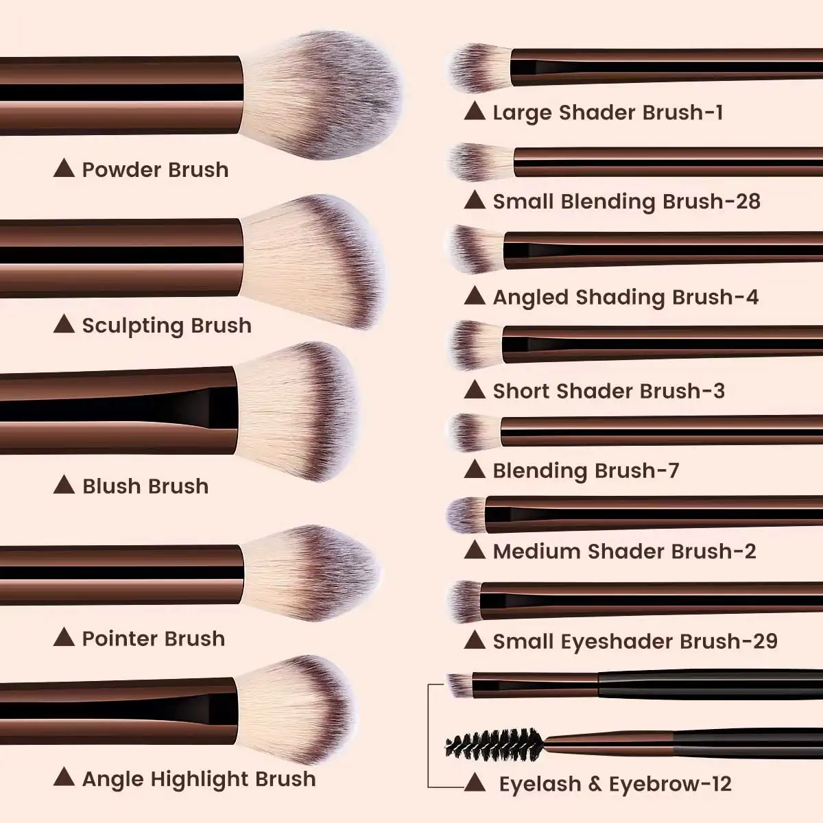 13-Piece Professional Makeup Brush Set 3 13-Piece Professional Makeup Brush Set - Image 3