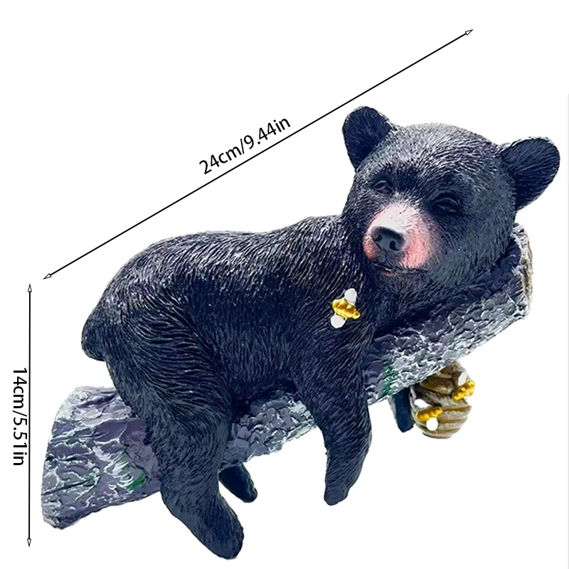 Resin Black Bear Cub Garden Tree Ornament 5 Resin Black Bear Cub Garden Tree Ornament - Image 5