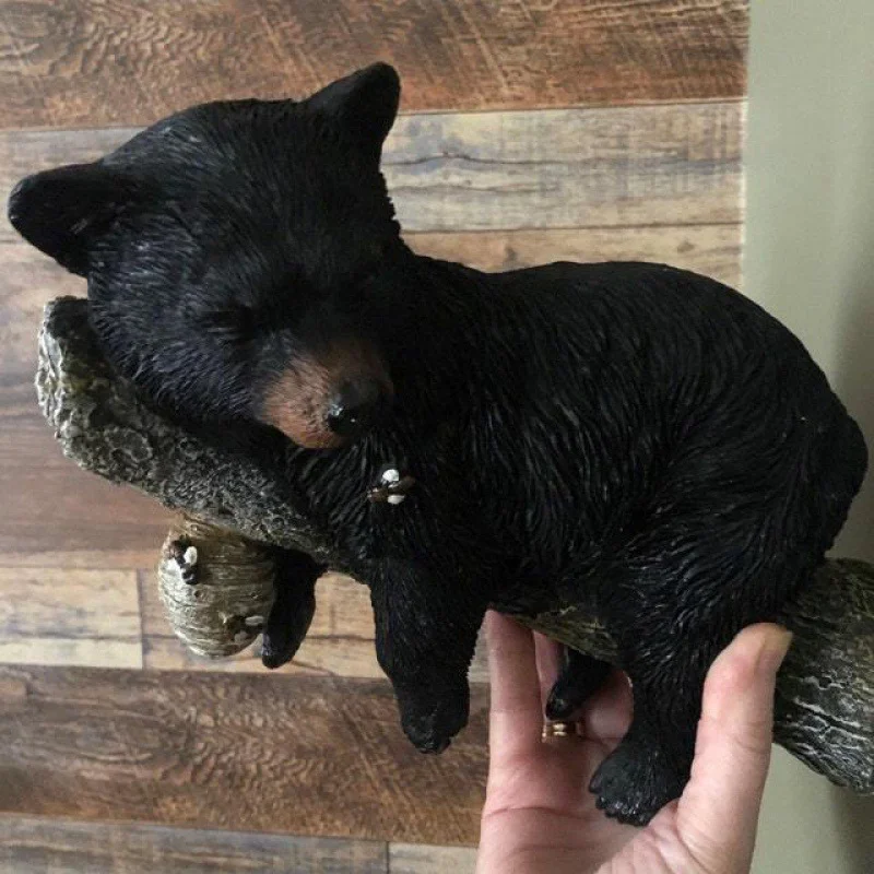 Resin Black Bear Cub Garden Tree Ornament 3 Resin Black Bear Cub Garden Tree Ornament - Image 3