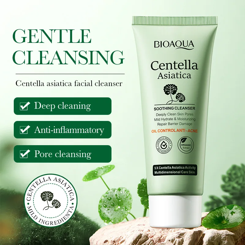 BIOAQUA Centella Asiatica Facial Cleanser for Sensitive Skin 2 BIOAQUA Centella Asiatica Facial Cleanser for Sensitive Skin - Image 2