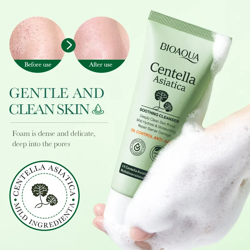 BIOAQUA Centella Asiatica Facial Cleanser for Sensitive Skin 5 BIOAQUA Centella Asiatica Facial Cleanser for Sensitive Skin - Image 5
