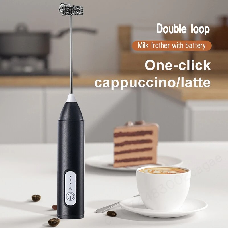 USB Rechargeable Electric Milk Frother for Coffee & Lattes 2 electric milk frother