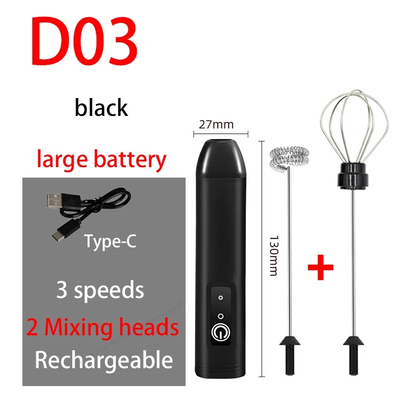 USB Rechargeable Electric Milk Frother for Coffee & Lattes 13 USB Rechargeable Electric Milk Frother for Coffee & Lattes - Image 13