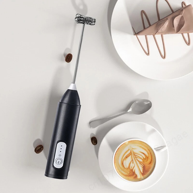 USB Rechargeable Electric Milk Frother for Coffee & Lattes 1 electric milk frother