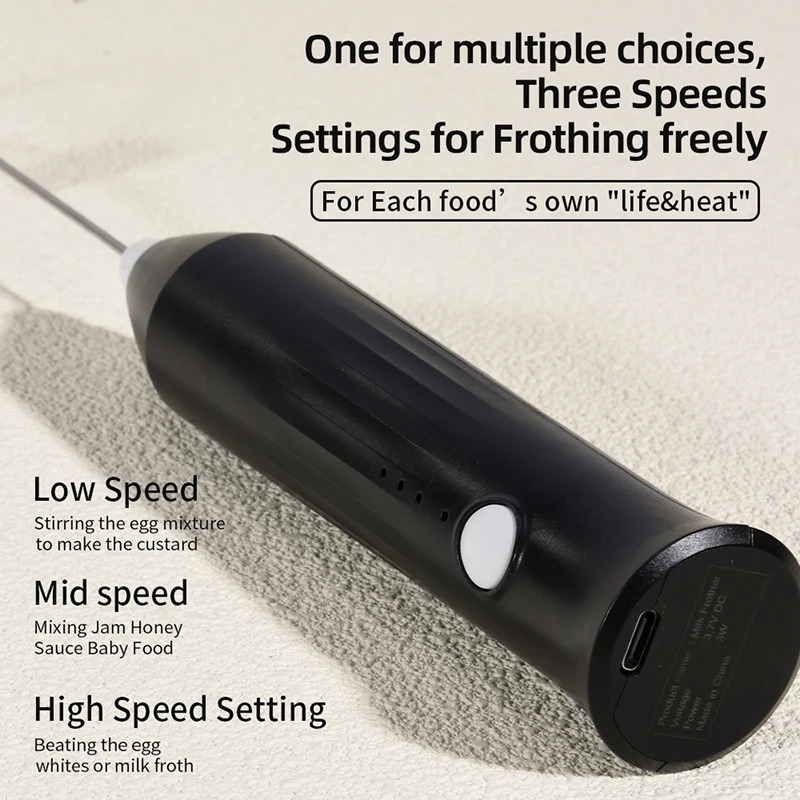 USB Rechargeable Electric Milk Frother for Coffee & Lattes 7 USB Rechargeable Electric Milk Frother for Coffee & Lattes - Image 7