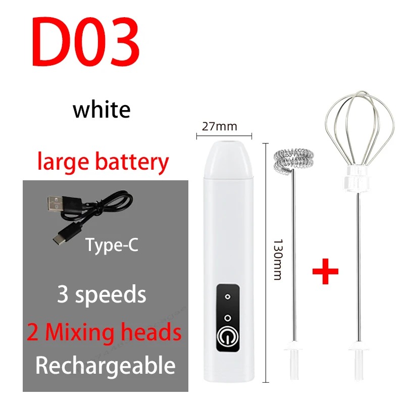 USB Rechargeable Electric Milk Frother for Coffee & Lattes 9 USB Rechargeable Electric Milk Frother for Coffee & Lattes - Image 9