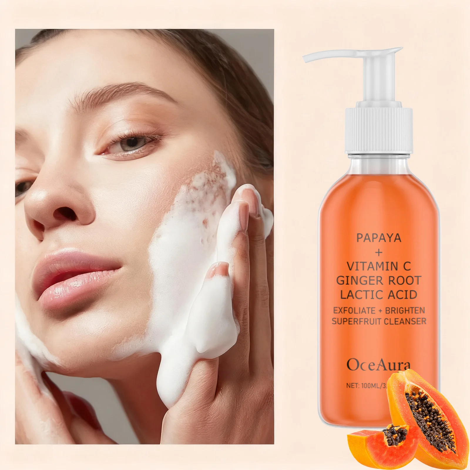 Papaya Deep Exfoliating & Brightening Face Wash 1 Papaya Deep Exfoliating & Brightening Face Wash