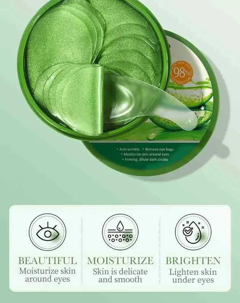 Aloe Vera & Collagen Hydrogel Eye Patches 4 Aloe Vera & Collagen Hydrogel Eye Patches - Image 4