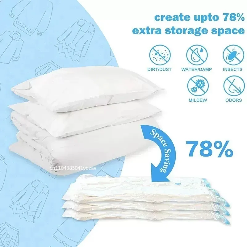 Reusable Vacuum Storage Bags for Clothes & Bedding 4 Reusable Vacuum Storage Bags for Clothes & Bedding - Image 4