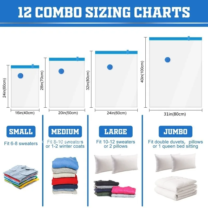 Reusable Vacuum Storage Bags for Clothes & Bedding 2 Reusable Vacuum Storage Bags for Clothes & Bedding - Image 2